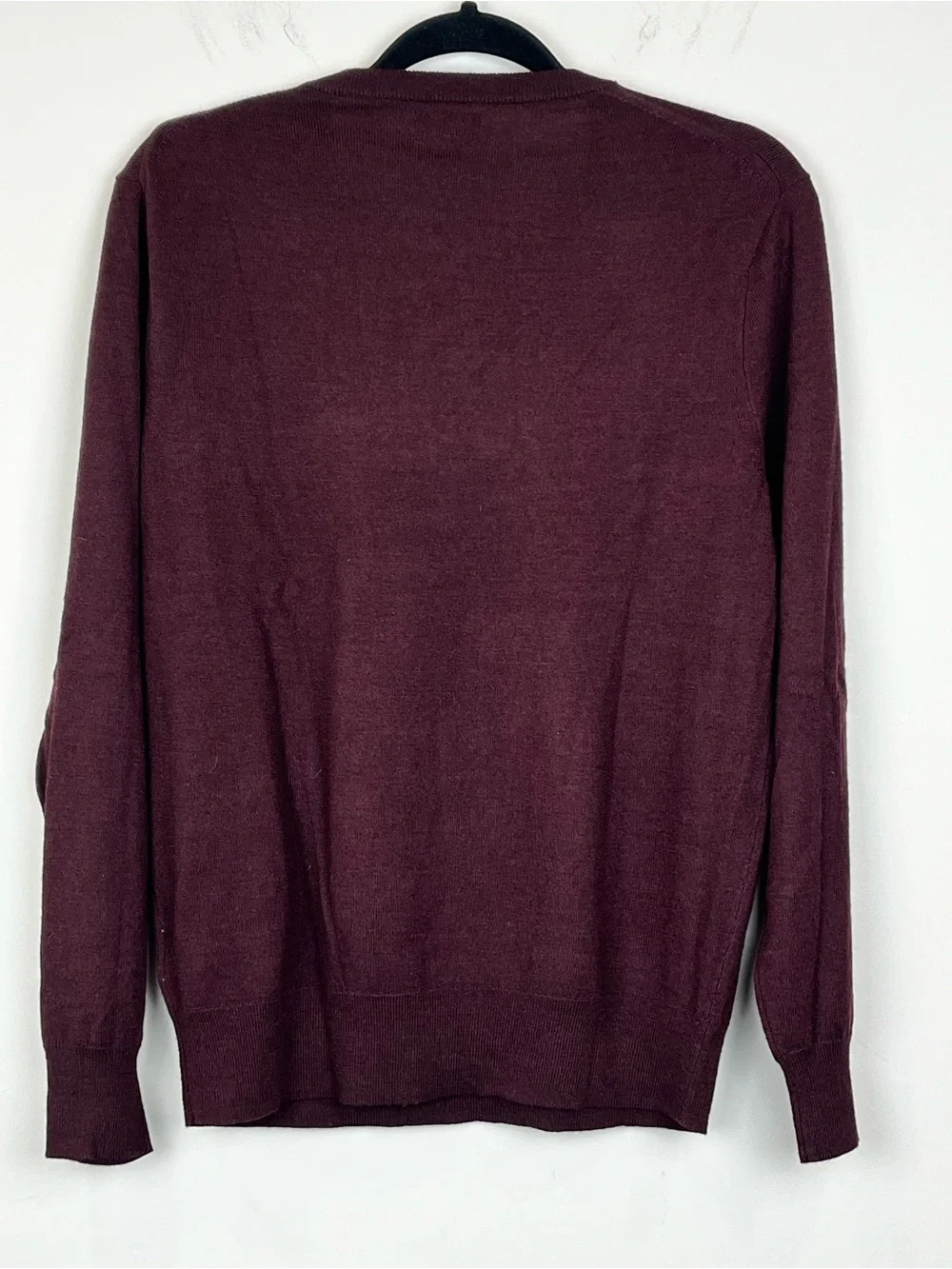 J. Crew Merino Wool Crewneck Men’s Sweater Burgundy Maroon Size Large